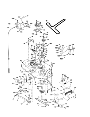 Mower Diagram and Parts List for 917259070  Craftsman Lawn Tractor