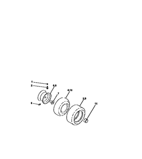 Wheels And Tires Diagram and Parts List for 917272020  Craftsman Lawn Tractor
