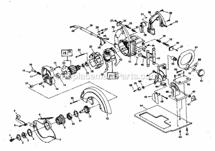 Unit Parts Diagram and Parts List for 2753  Craftsman Circular Saw