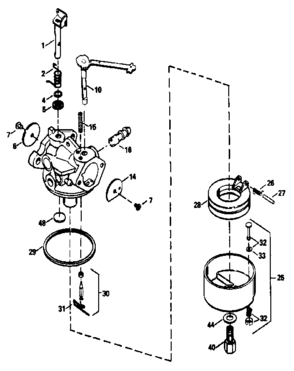 Replacement Parts Diagram and Parts List for 143632560A  Craftsman Lawn Mower