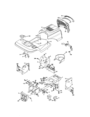 Chassis And Enclosures Diagram and Parts List for 917272059  Craftsman Lawn Tractor