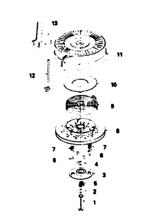 Rewind Starter No. 590635 Diagram and Parts List for 143385042  Craftsman Engine