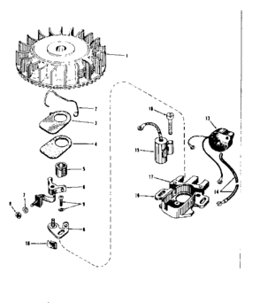 Magneto No. 30362 Diagram and Parts List for 143501201  Craftsman Engine