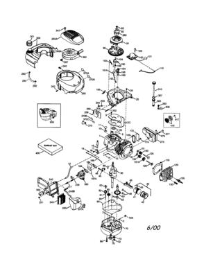 Engine Diagram and Parts List for 143996706  Craftsman Engine