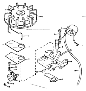 Magneto Diagram and Parts List for 91762810  Craftsman Chainsaw
