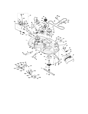 Mower Deck Diagram and Parts List for 917276682  Craftsman Lawn Tractor