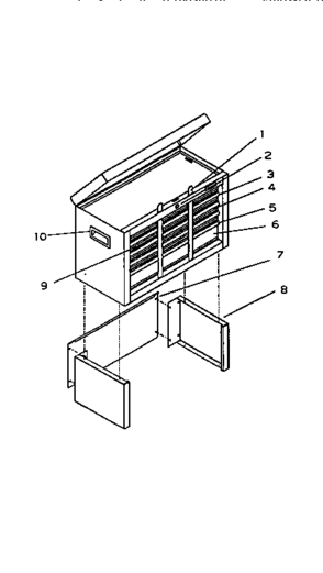 Unit Parts Diagram and Parts List for 706655980  Craftsman Tool Stand & Cart