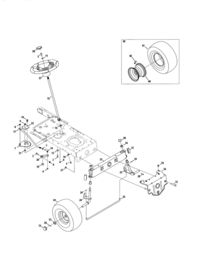 Steering/wheels Diagram and Parts List for 247203775  Craftsman Lawn Tractor