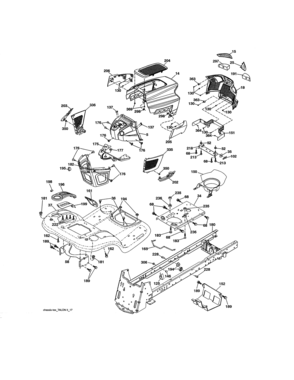 Chassis & Enclosures Diagram and Parts List for 917204080  Craftsman Lawn Tractor