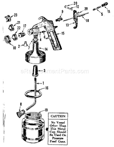 Page A Diagram and Parts List for 283155200  Craftsman Paint Sprayer