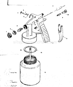 Page A Diagram and Parts List for 283155820  Craftsman Paint Sprayer