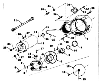 Starter Diagram and Parts List for 58031261  Craftsman Engine