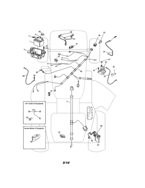 Electrical Diagram and Parts List for 917203824  Craftsman Lawn Tractor