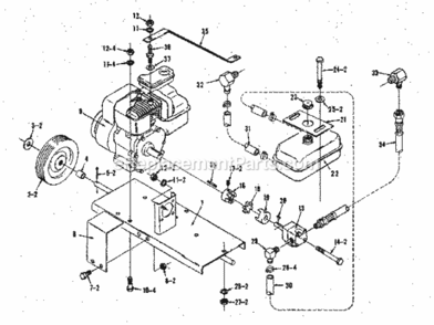 Page B Diagram and Parts List for 28667  Craftsman Log Splitter