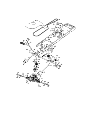 Ground Drive Diagram and Parts List for 917287360  Craftsman Lawn Tractor