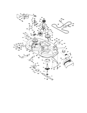 Mower Deck Diagram and Parts List for 917286260  Craftsman Lawn Tractor