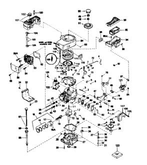 Engine Diagram and Parts List for 143356032  Craftsman Engine