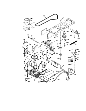 Ground Drive Diagram and Parts List for 917272672  Craftsman Lawn Tractor