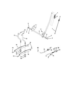 Lift Assembly Diagram and Parts List for 917275371  Craftsman Lawn Tractor
