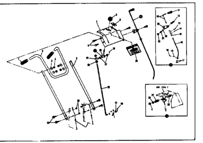 Handle Assembly Diagram and Parts List for 53690500  Craftsman Snow Blower