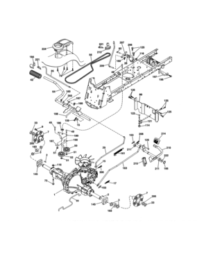 Ground Drive Diagram and Parts List for 917990640  Craftsman Lawn Tractor