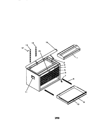 Unit Parts Diagram and Parts List for 706659120  Craftsman Tool Stand & Cart