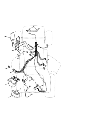Electrical Diagram and Parts List for 917271065  Craftsman Lawn Tractor