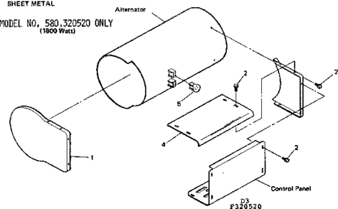 Sheet Metal Diagram and Parts List for 580321480  Craftsman Engine