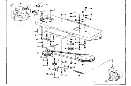 Engine Diagram and Parts List for 53696330  Craftsman Lawn Mower