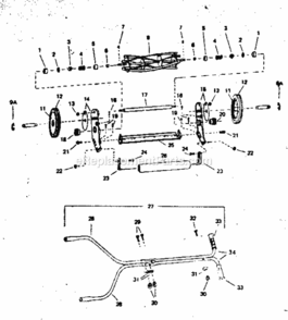 Part Location Diagram of 66 Craftsman Tie Rod Nut