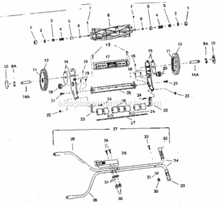 Page A Diagram and Parts List for 29191641  Craftsman Lawn Mower