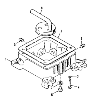 Oil Base Diagram and Parts List for 73910896B  Craftsman Engine