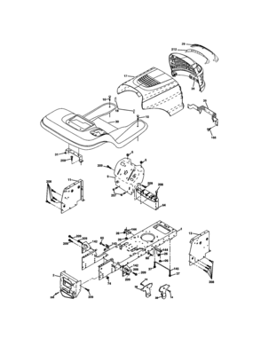 Chassis And Enclosures Diagram and Parts List for 917273350  Craftsman Lawn Tractor
