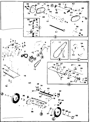 Replacement Parts Diagram and Parts List for 536375600  Craftsman Lawn Mower