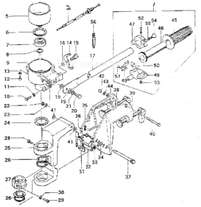 Handle_And_Bracket Diagram and Parts List for 298586191  Craftsman Engine