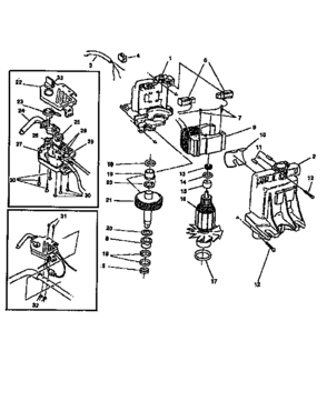 Motor And Control Switch Diagram and Parts List for 536883211  Craftsman Snow Blower