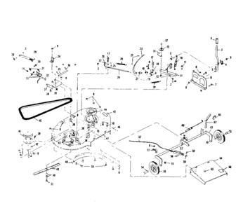 Mower Deck Diagram and Parts List for 536250933  Craftsman Lawn Tractor
