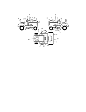Decals Diagram and Parts List for 917273620  Craftsman Lawn Tractor