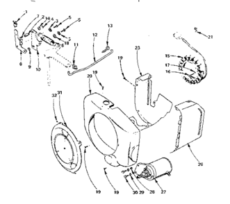 Govrnr, Strtr, Charging Altrntr & Lwr Hsng Group Diagram and Parts List for 739BF-MS2833E  Craftsman Engine