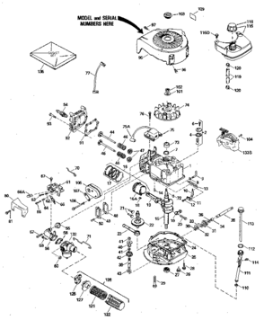 Replacement Parts Diagram and Parts List for 143394482  Craftsman Engine