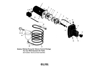 Part Location Diagram of N176-38A Craftsman Pump body