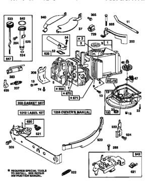 Engine 10a902-0181-03(-01) (71,500) Diagram and Parts List for 50010A902-0181-01  Craftsman Engine