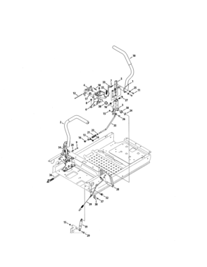 Lapbar Levers Diagram and Parts List for 247204180  Craftsman Engine