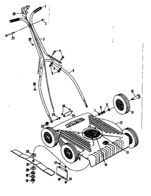 Replacement Parts Diagram and Parts List for 13191170  Craftsman Lawn Mower
