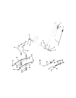 Lift Assembly Diagram and Parts List for 917272680  Craftsman Lawn Tractor
