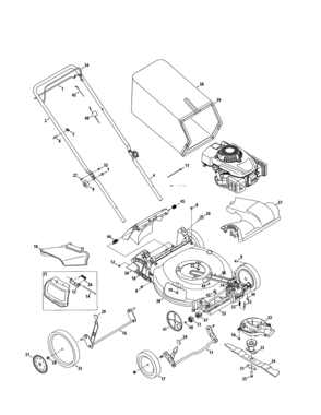 Lawn Mower Diagram and Parts List for 247377050  Craftsman Lawn Mower