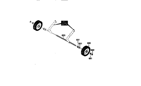 Wheel Assembly Diagram and Parts List for 536884562  Craftsman Snow Blower