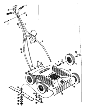 Replacement Parts Diagram and Parts List for 13191180  Craftsman Lawn Mower