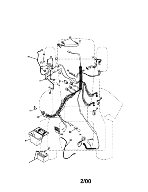 Electrical Diagram and Parts List for 917271052  Craftsman Lawn Tractor