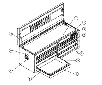 Part Location Diagram of 1008224 Husky BRKT-LH DECK MTG